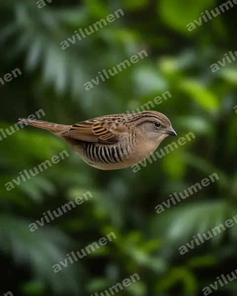 Illustration im Stil Realistisch: Heuschreckenastrild (Paludipasser locustella)