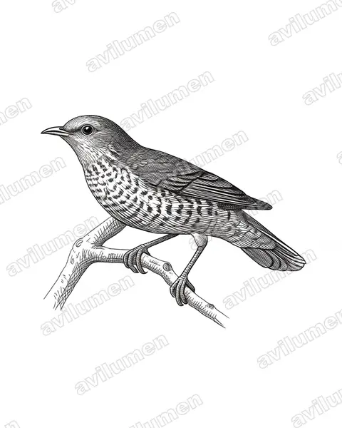 Ink illustration: Parmoptila woodhousei (Woodhouse's antpecker)