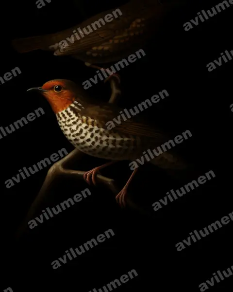 Oil illustration: Parmoptila woodhousei (Woodhouse's antpecker)