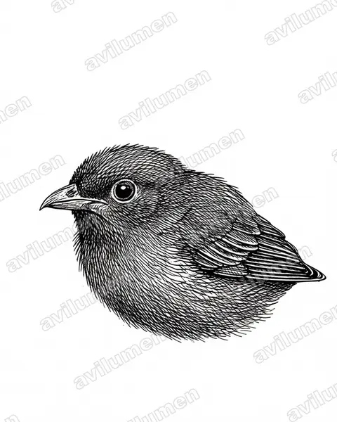 Ilustración en Tinta: Parotia berlepschi (Parotia carolae berlepschi)