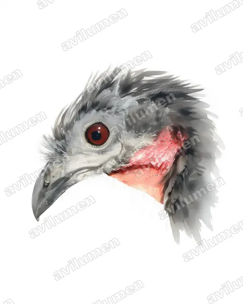 Ilustración en Acuarela: Penelope bridgesi (Pava de Bridge)