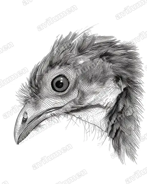 Ilustración en Tinta: Penelope bridgesi (Pava de Bridge)