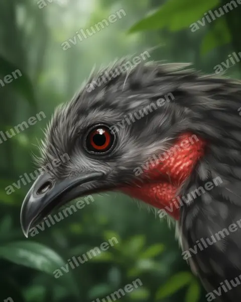 Ilustración en Realista: Penelope bridgesi (Pava de Bridge)