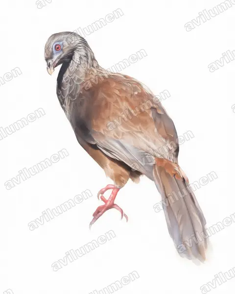 Illustration im Stil Aquarell: Andenguan (Penelope montagnii)