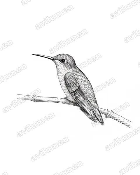 Ilustración en Tinta: Phlogophilus hemileucurus (Colibrí colipinto ecuatoriano​)