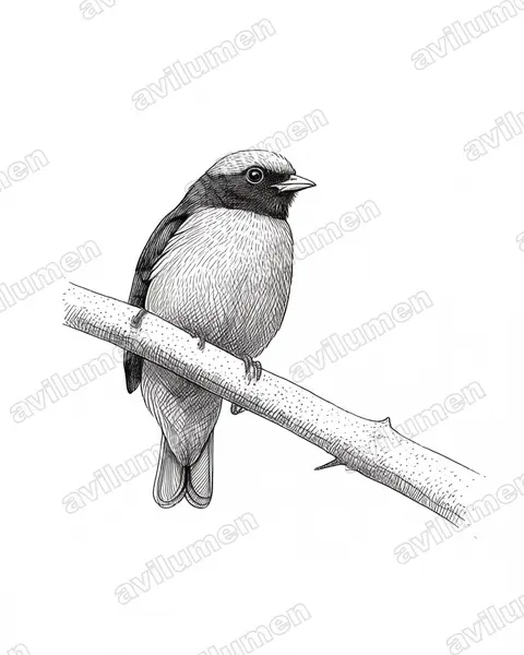 Ilustración en Tinta: Phoenicircus nigricollis (Cotinga rojo cuellinegro​)