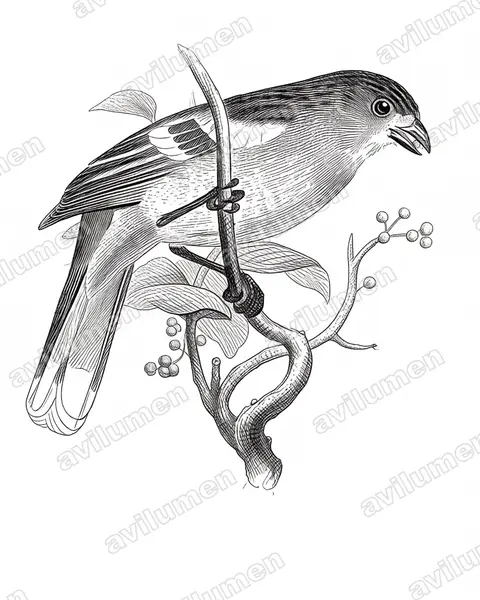 Illustration Encre : Phytotoma raimondii (Rara du Pérou)