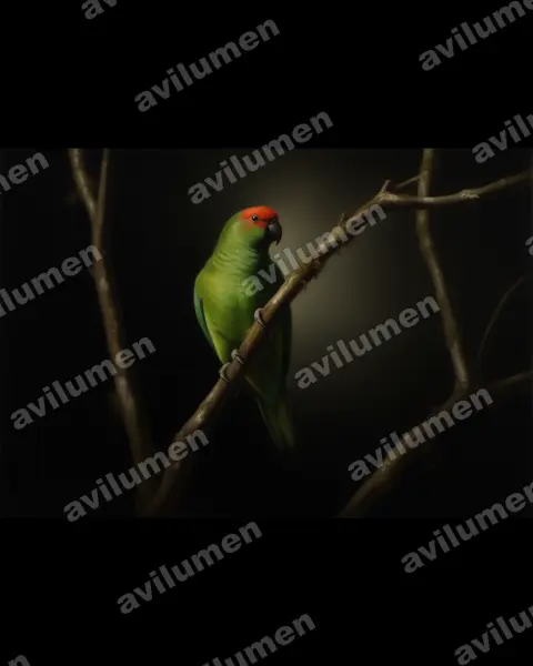 Oil illustration: Pionopsitta pileata (Pileated Parrot)