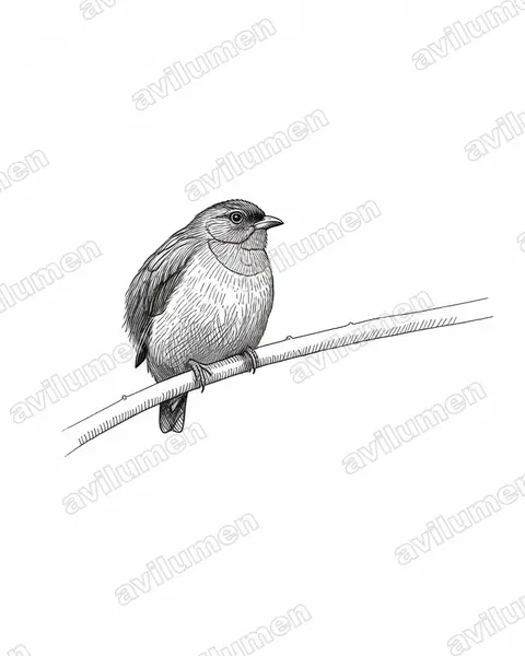 Illustration im Stil Tusche: Fiery-throated Fruiteater (Pipreola chlorolepidota)