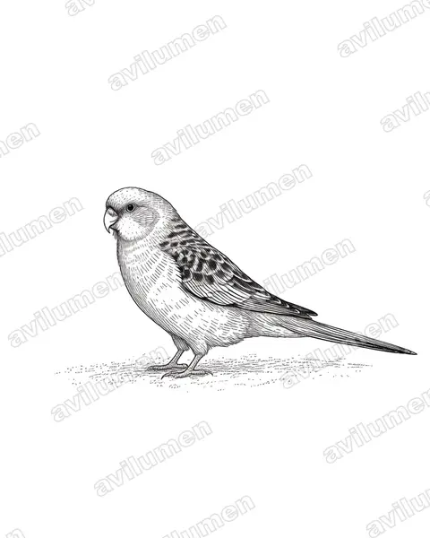 Ilustración en Tinta: Platycercus eximius (Perico multicolor)