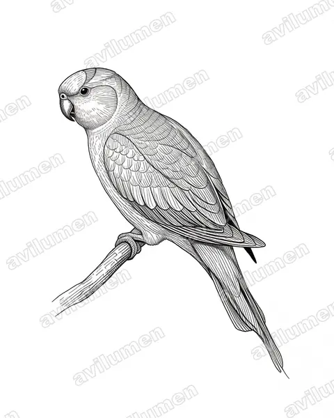 Ink illustration: Prioniturus platurus (Golden-mantled Racket-tail)