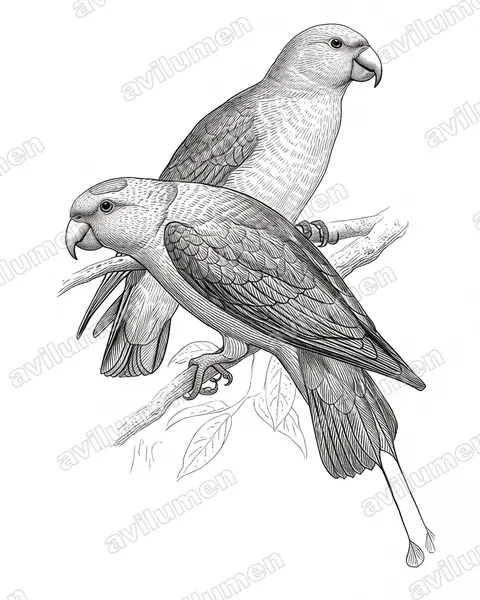 Illustration Encre : Prioniturus verticalis (Palette des Sulu)