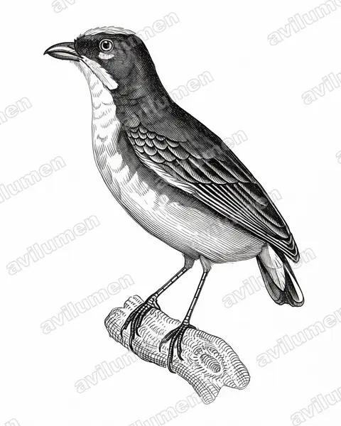 Ink illustration: Prionochilus percussus (Crimson-breasted Flowerpecker)