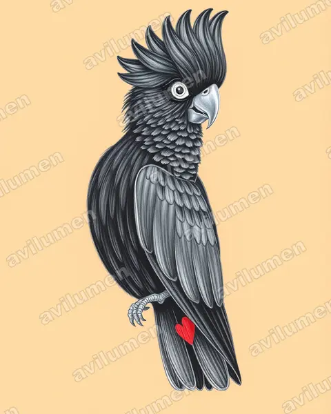 Colored pencil illustration: Probosciger aterrimus (Palm Cockatoo)