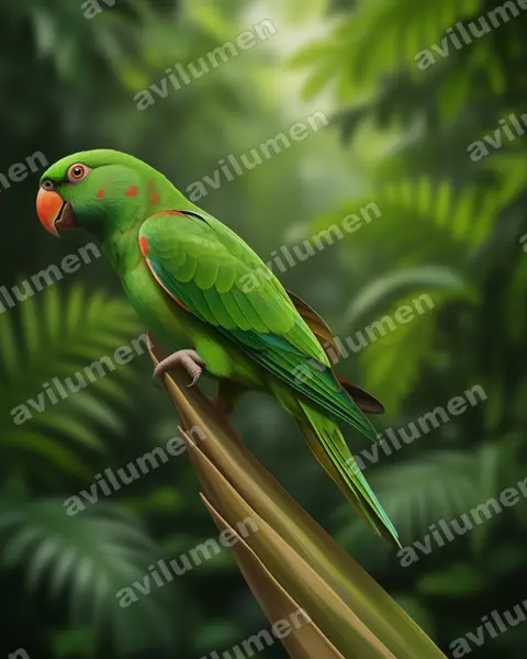 Illustration Réaliste : Psittacara finschi (Conure de Finsch)