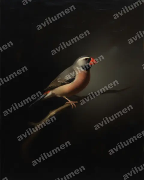 Oil illustration: Psittacula alexandri (Red-breasted Parakeet)