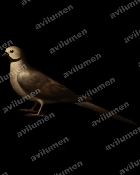 Oil illustration: Psittacula exsul (Newton's parakeet)