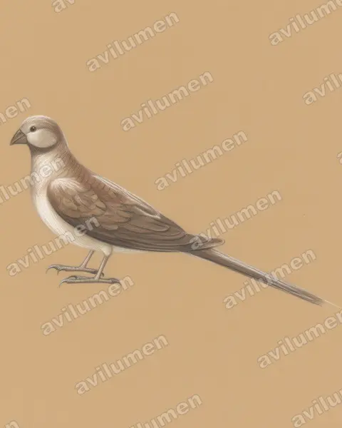 Colored pencil illustration: Psittacula exsul (Newton's parakeet)