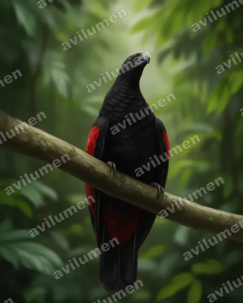 Illustration Réaliste : Psittrichas fulgidus (Psittrichas de Pesquet)