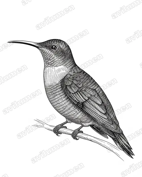 Illustration Encre : Ptiloris paradiseus (Paradisier festonné)