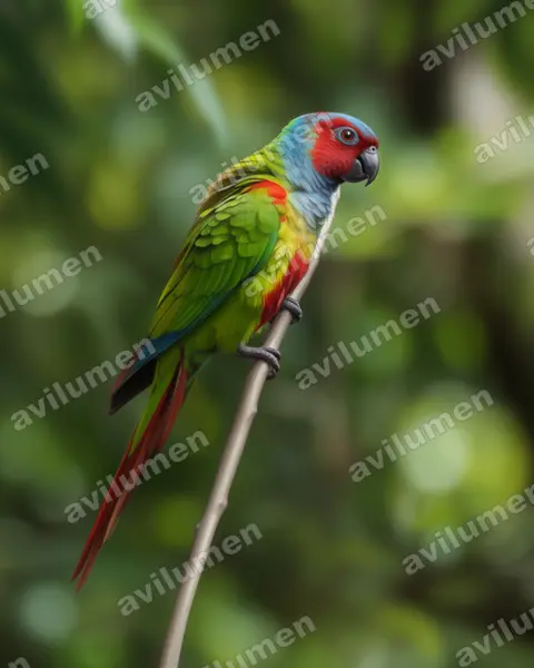 Illustration im Stil Realistisch: Pfrimer's Parakeet (Pyrrhura pfrimeri)