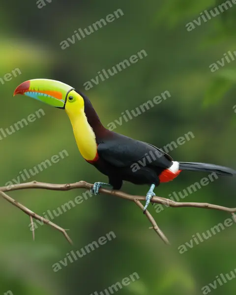 Illustration Réaliste : Ramphastos sulfuratus (Toucan à carène)