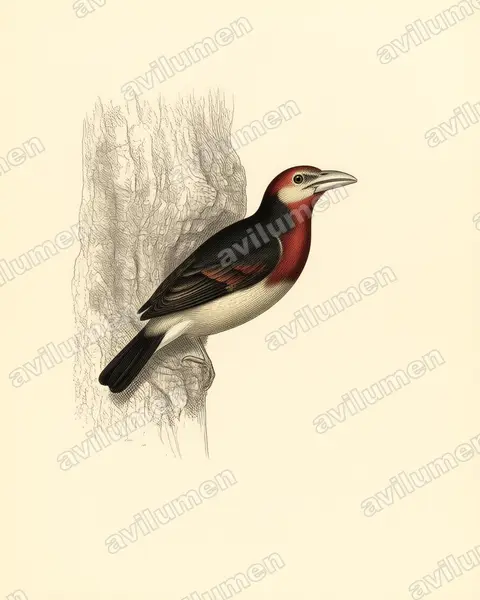 Vintage plate illustration: Rhabdotorrhinus waldeni (Walden's Hornbill)