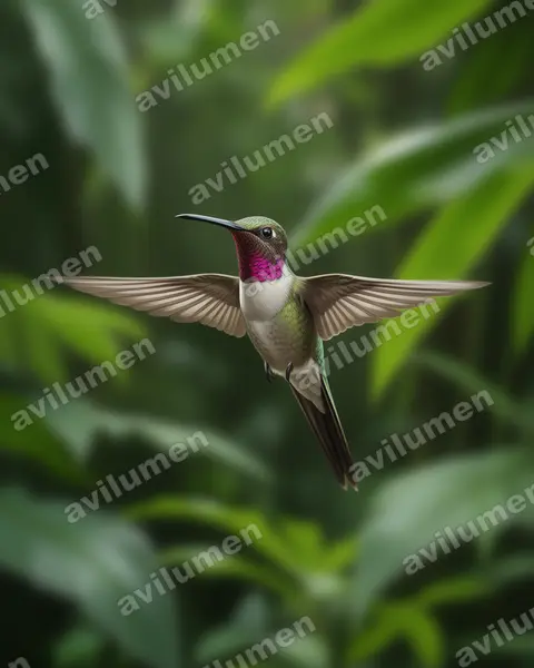 Illustration im Stil Realistisch: Atacamakolibri (Rhodopis vesper)