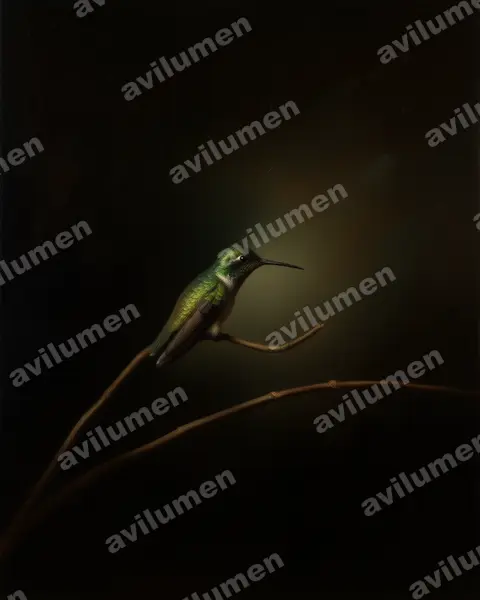 Illustration Huile : Saucerottia cupreicauda (Ariane à queue cuivrée)
