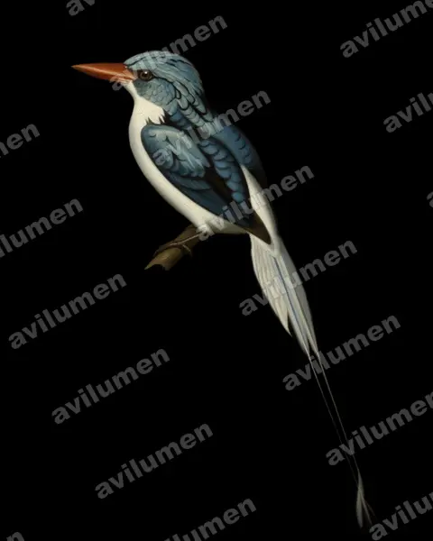 Illustration im Stil Öl: Biakliest (Tanysiptera riedelii)