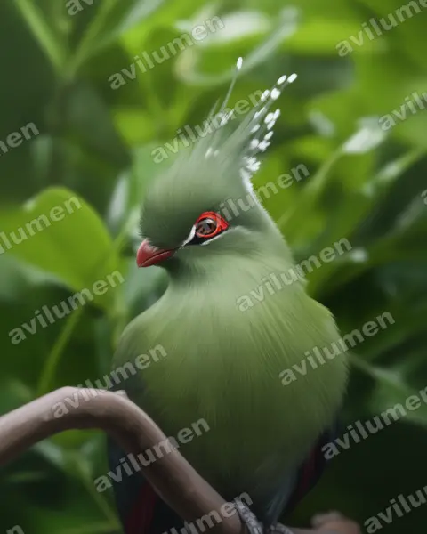 Ilustración en Realista: Tauraco schalowi (Turaco de Schalow)