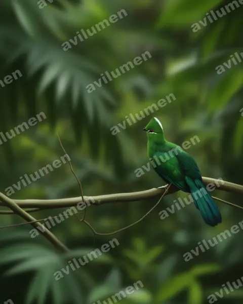 Realistic illustration: Tauraco schuettii (Black-billed Turaco)